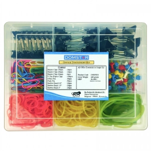 DOMSTAR 9in1 Office Essential Stationery Kit OSK9X01 | Binder Clips and Pins
