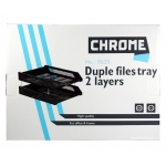 Chrome Document Tray 9635 (2 Tray) for Paper Storage and Filing