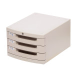 Chrome Multi-Purpose Desktop File Cabinet with Lock 9663 (3 Drawers)