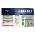 Chrome Key Control Cabinet 8707 (150 Keys) - Colour Coded, Wall Mount Key Box with Safety Lock, Key Holder