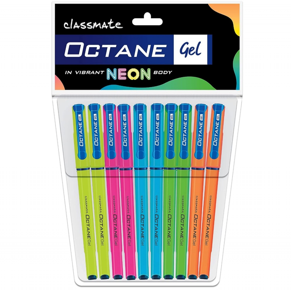 Classmate Octane Neon Gel Pen Blue