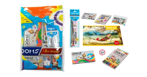 DOMS Junior Art Kit With Zipper Plastic Bag A Perfect Gift Item for  Childrens
