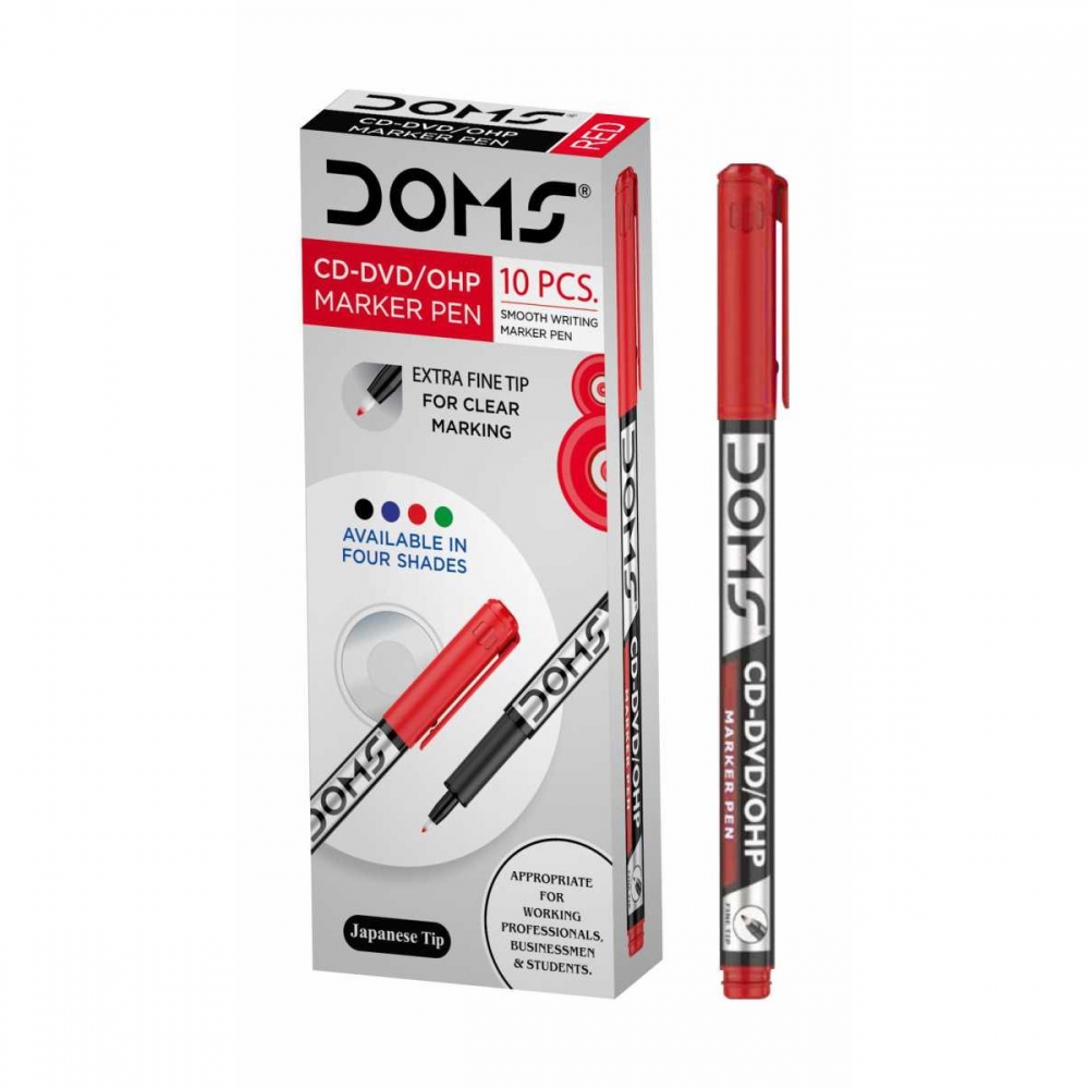 Doms CD Marker Red | OHP Permanent Marker
