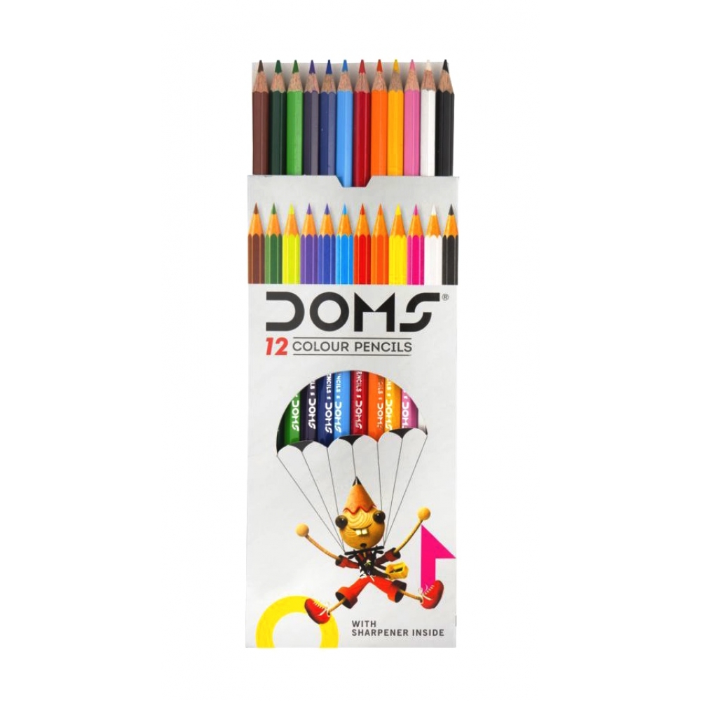 Doms Long Colour Pencils 12 Shades