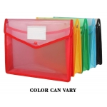 Camy Expanding Button Bag with Rear Net Pocket F/s | Thick Envelop Folder, Foolscap, A4