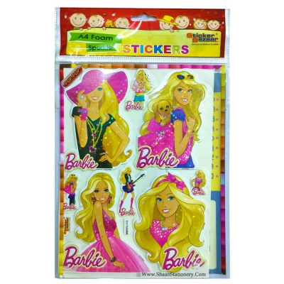 Barbie Foam Sparkling Sticker - MBRFO-112 | A4 Size