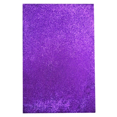 Glitter Foam Sheet Purple Color for Art & Craft| A4, Non-Adhesive