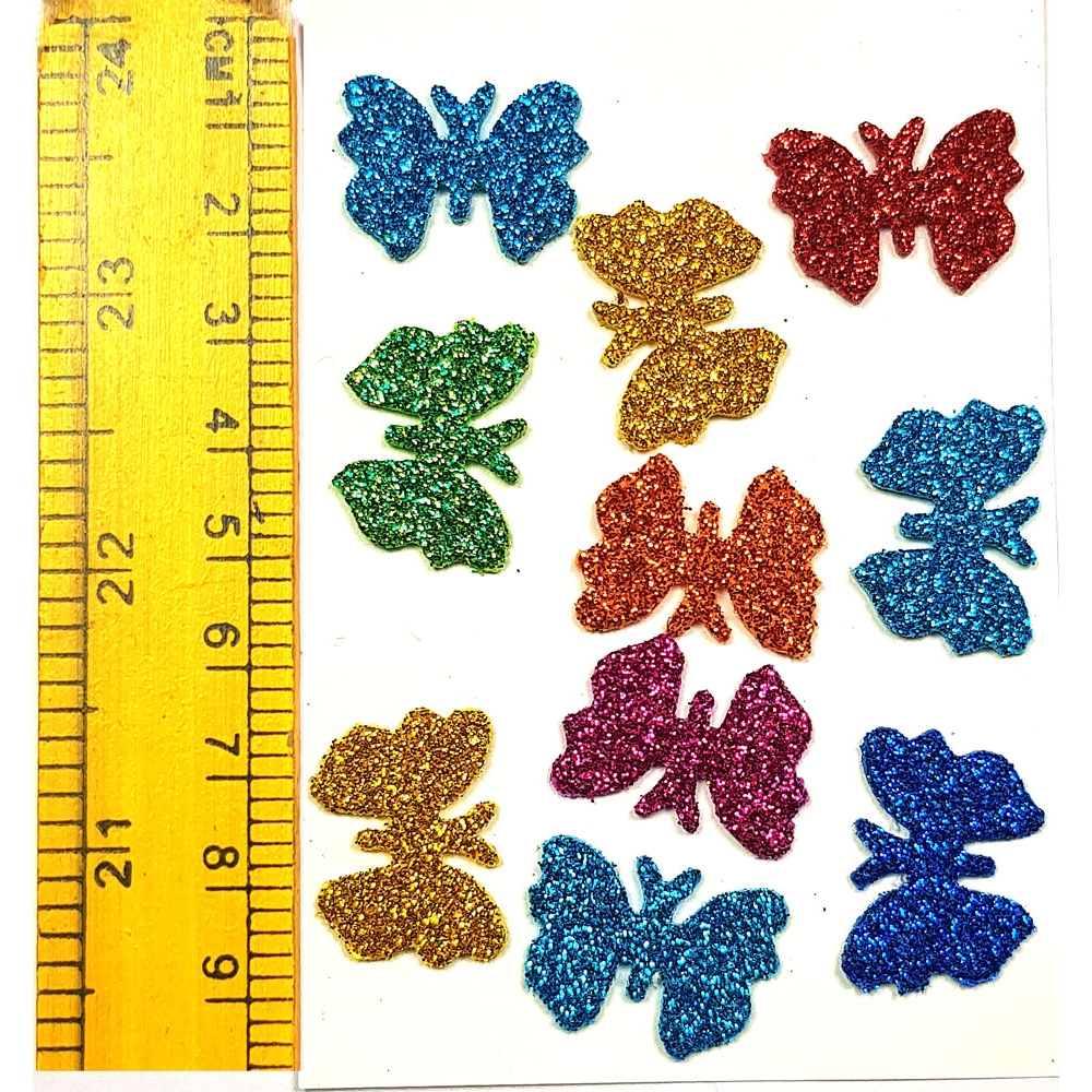 Buy Butterfly Shaped Glitter Sticker for |Self-Adhesive, online @ ShaanStationery.com School & Office Supplies Online India