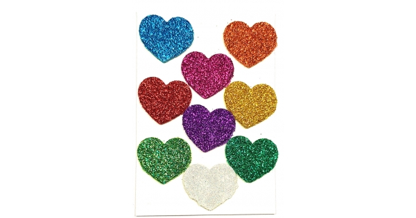 Rainbow Colours Heart Foam Stickers
