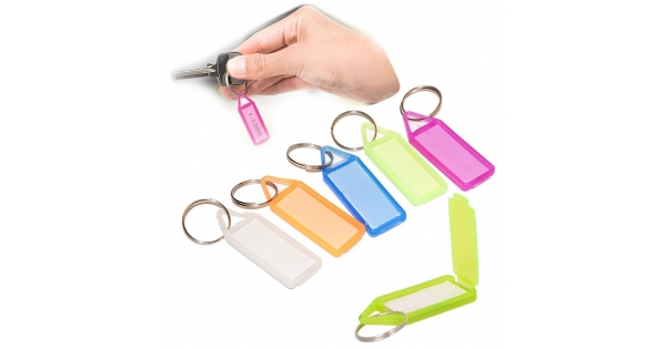 Durable Plastic Key Tags with Heavy Duty Rings | Auto Supply