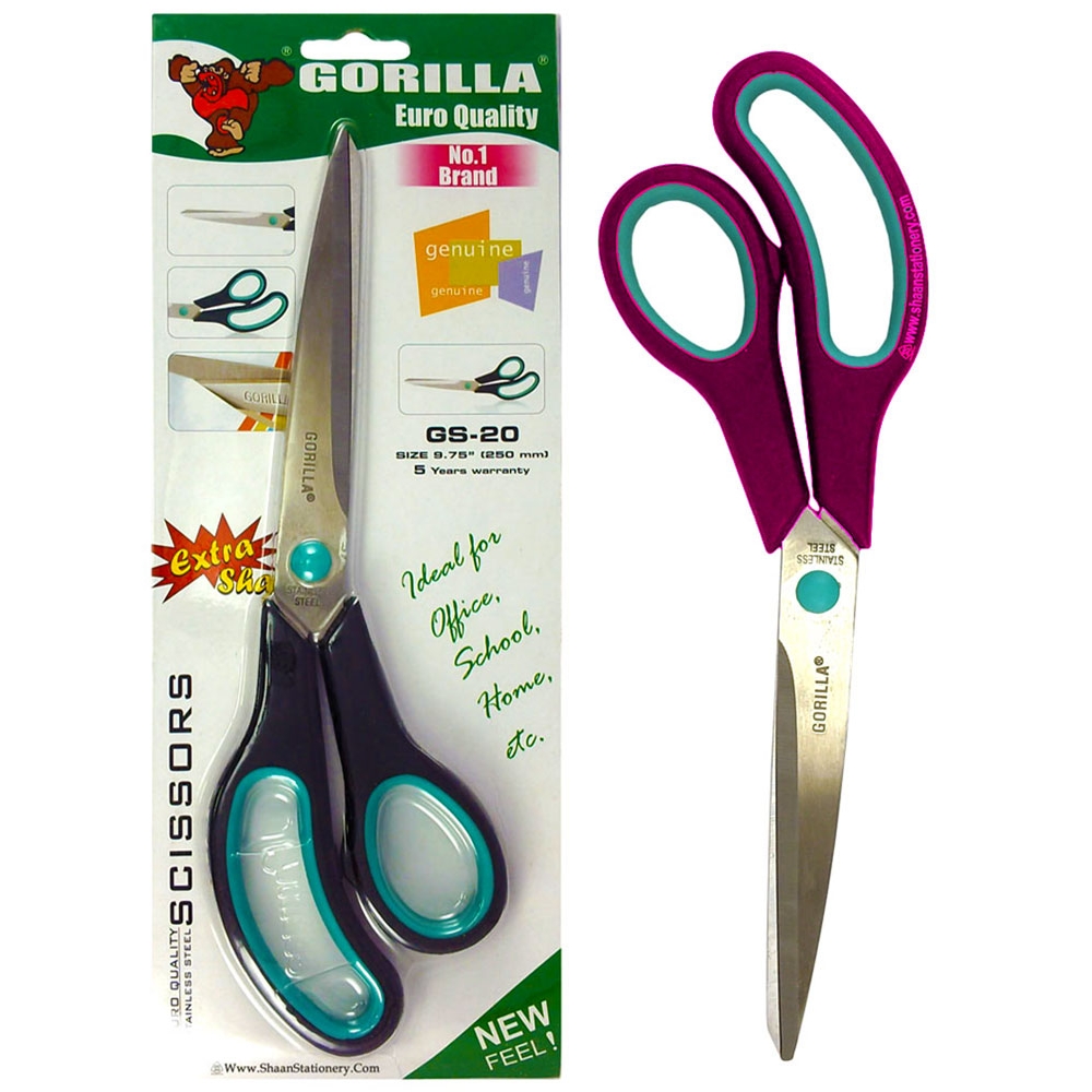 GORILLA Large Multipurpose Scissor GS-20 | Stainless Steel, for Paper and Cloth Kaichi